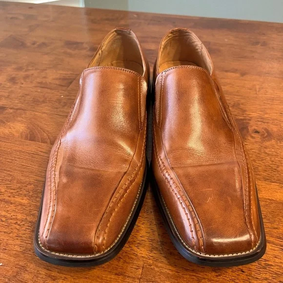 Stacy Adams Men's Hillman loafer Tan Leather Loafers size 10.5 - Picture 6 of 12